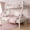 White, variant on Einfach Metal Twin over Full Size Bunk Bed Frame with Full-Length Guardrail & Removable Stair, White