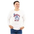 thumbnail image 4 of Statue of Liberty America is Lit Joke Long Sleeve TShirt Men Women Brisco Brands S, 4 of 6