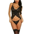 thumbnail image 2 of uublik Valentines Lingerie Set for Women Sexy Naughty Babydoll Plus Size Bodysuit Lace, 2 of 5