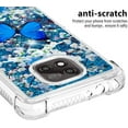 thumbnail image 3 of Slim Phone Case for Motorola Moto G Power 2021,Crystal Bling Quicksand Effect TPU Bumper Case with Four Corners Drop Protection Cover for Moto G Power 2021,YBDT Blue Butterfly, 3 of 6