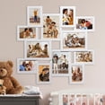 thumbnail image 6 of 12-Opening Wooden Collage Picture Frame Wall Made to Display Eight 4" x 6" and Four 6" x 8" – White made in Ukraine, 6 of 7