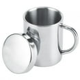 thumbnail image 3 of Fine Workmanship Easy To Clean Stainless Steel Mug, Coffee Mug, Insulated Cups, For Home Outdoor Office Camp 220ML, 3 of 8