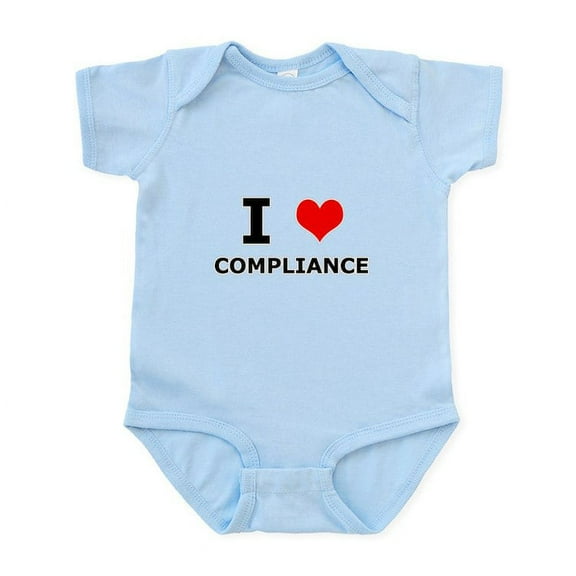 CafePress - I (Heart) Compliance Infant Bodysuit - Baby Light Bodysuit, Size Newborn - 24 Months
