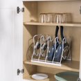 thumbnail image 1 of Vinyl Coated Steel Pan Wall Mounted Pan and Lid Rack Organizer, White, 1 of 4
