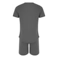 thumbnail image 4 of Conjuntos cortos Cagnkofi para hombre, conjuntos de 2 piezas, chándales de verano, camisetas y pantalones cortos casuales de manga corta con cuello redondo, chándal, 4 of 5