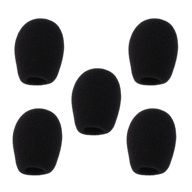 Paquete de 5 parabrisas de esponja para micrófono, protectores de viento, 44x14mm perfke Micrófono Wind Muff