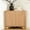 natural wood color, variant on MIYZEAL Fluted Corner Storage Cabinet, Freestanding Corner Floor Cabinet with Adjustable Shelves & Sliding Doors, Modern Wooden Narrow Organizer for Living Room, Kitchen, Bathroom (Walnut)