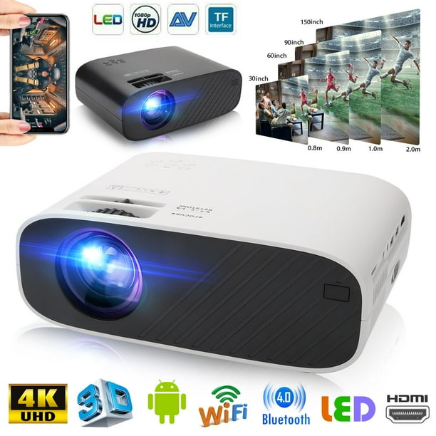 4K HD Projector, WiFi Projector Bluetooth Projector, 2500 Lumen 150
