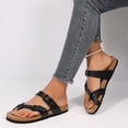 thumbnail image 6 of Bocca Women Adjustable Slide Sandals Black-new Summer Flip-Flops Ring Open Toe 9M, 6 of 7
