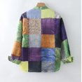 thumbnail image 2 of Camisas Hombre Manga Corta Camisas para hombres y camisas de invierno Slim camisa de manga larga Fashion Impreso Color Irregular camisa Block con bolsillos (Green, XL), 2 of 7