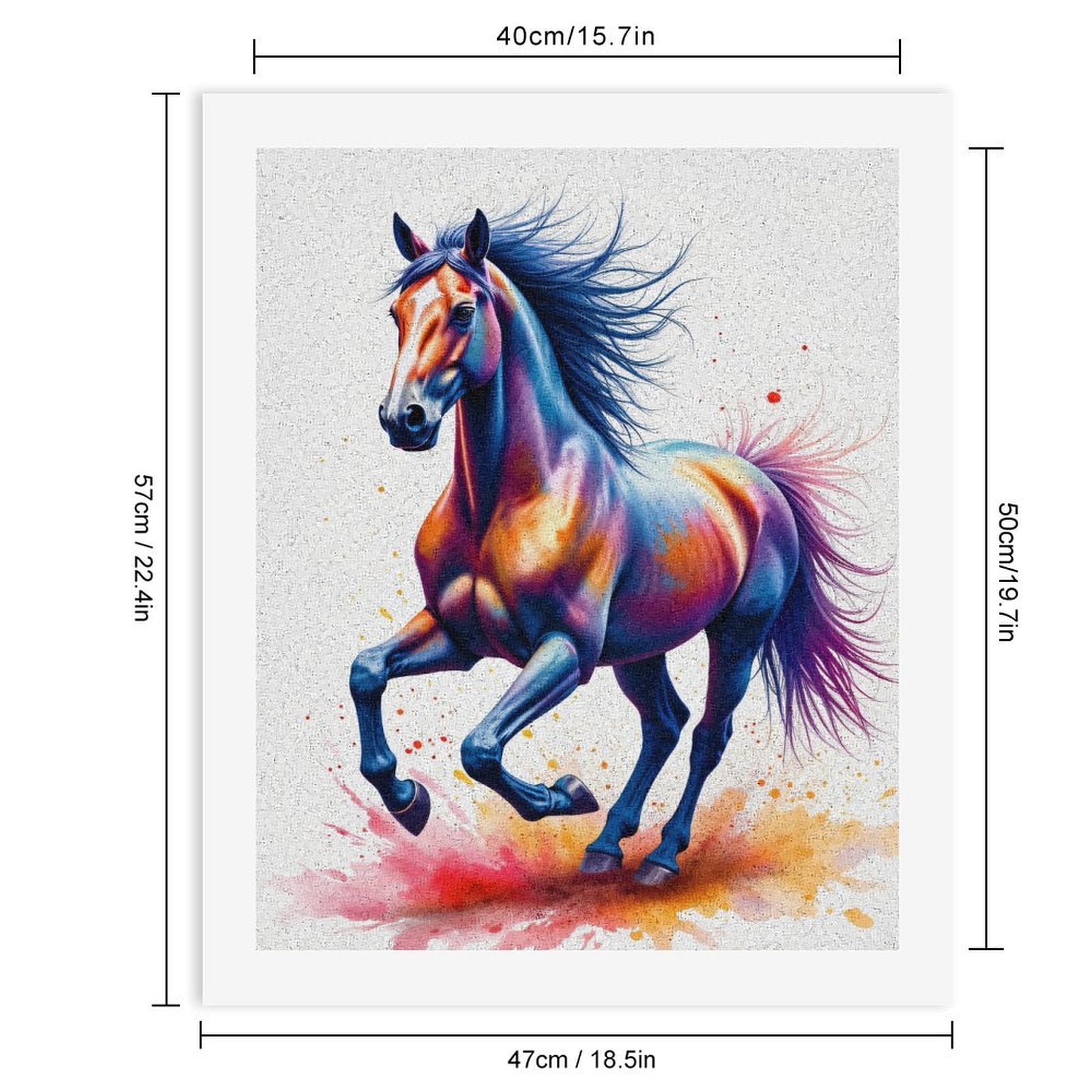 Paint By Numbers Kit for Adults Beginner - DIY Vibrant Abstract Horse Art Paint Canvas Painting Kits for Adults, Frameless Paint By Number for Adults for Home Wall Decor 16x20 Inch