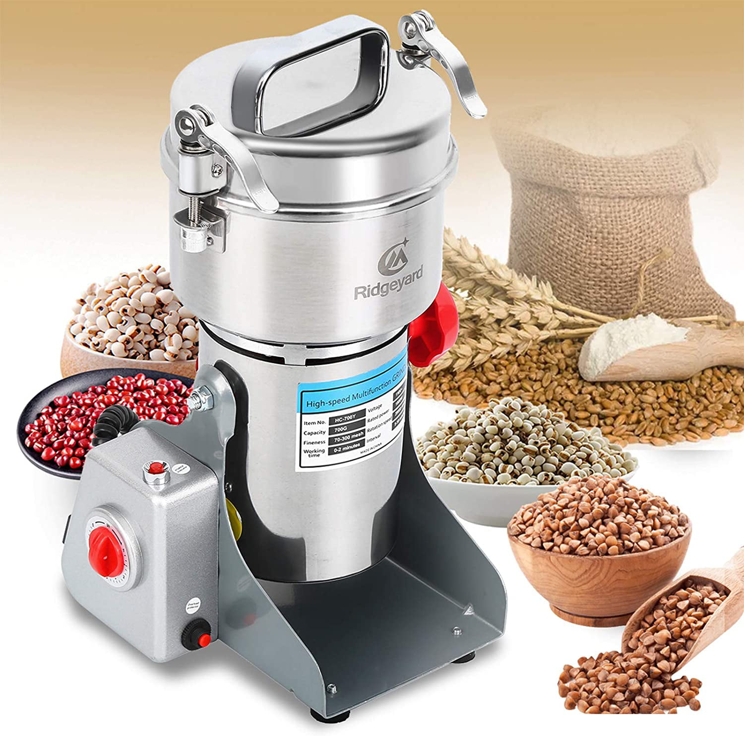 household flour grinder dry grain grinder coffee spices NEW 700g grains 