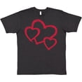 thumbnail image 3 of Inktastic Three Red Hearts T-Shirt, 3 of 5