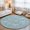 Dusty Blue, Fog Blue, Cream, Slate, variant on Round Rugs 6Ft, Blue Butterfly Botanical Round Area Rug Washable Indoor Throw Carpet, Summer Plants Line Art Soft Non Slip Circle Rug for Office Cabinet Home Decor Aesthetic