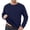 Blue, variant on Men's Thermal Base Layer Top, Fleece Lined Long Sleeve Shirt, Thickened Warm Undershirt for Winter, Can Be Worn Alone As Casual Tee, Solid Color Versatile Staple, Essential
