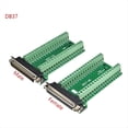 thumbnail image 2 of Conector de Placa de Conexión Macho Hembra DB37 de 2 Piezas, Adaptador Sin Soldadura de Terminal de Puerto Serie RS232 D-SUB de 37 Pines, 2 of 5