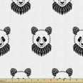 thumbnail image 1 of Tattoo Fabric by the Yard Upholstery, Panda Bear Portraits Mascots Pattern for in Black and White, Decorative Fabric for DIY and Home Accents, 5 Yards, Black White by Ambesonne, 1 of 4
