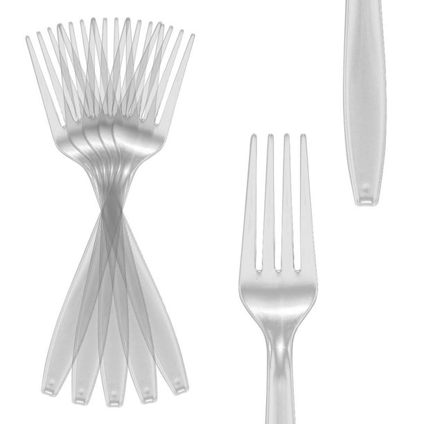 Smarty Clear Plastic Disposable Dinner Forks 1000ct