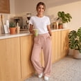 thumbnail image 4 of longantii Wide Leg Sweatpants Women Low Rise Baggy Sweatpants Y2K Drawstring Cotton Lounge Pants Womens Fall Fashion 2026, 4 of 7