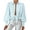 Light Blue, variant on Women Fashion Button Down Shirts V Neck Boho Printed Long Sleeve Blouses Dressy Casual Spring Fall Tops