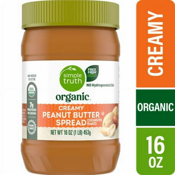 Simple Truth Organic Peanut Butter No Stir Creamy 16 oz
