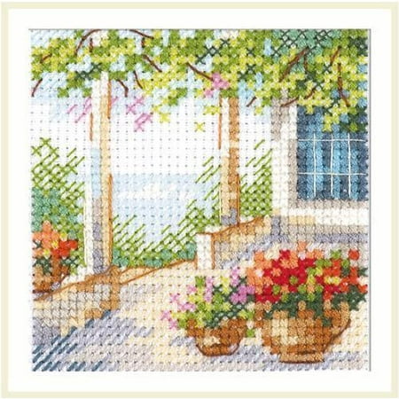 UPC: 4610009346168 | Cross-Stitch Kit Flower Patio 0-201 Tree flower Needlework