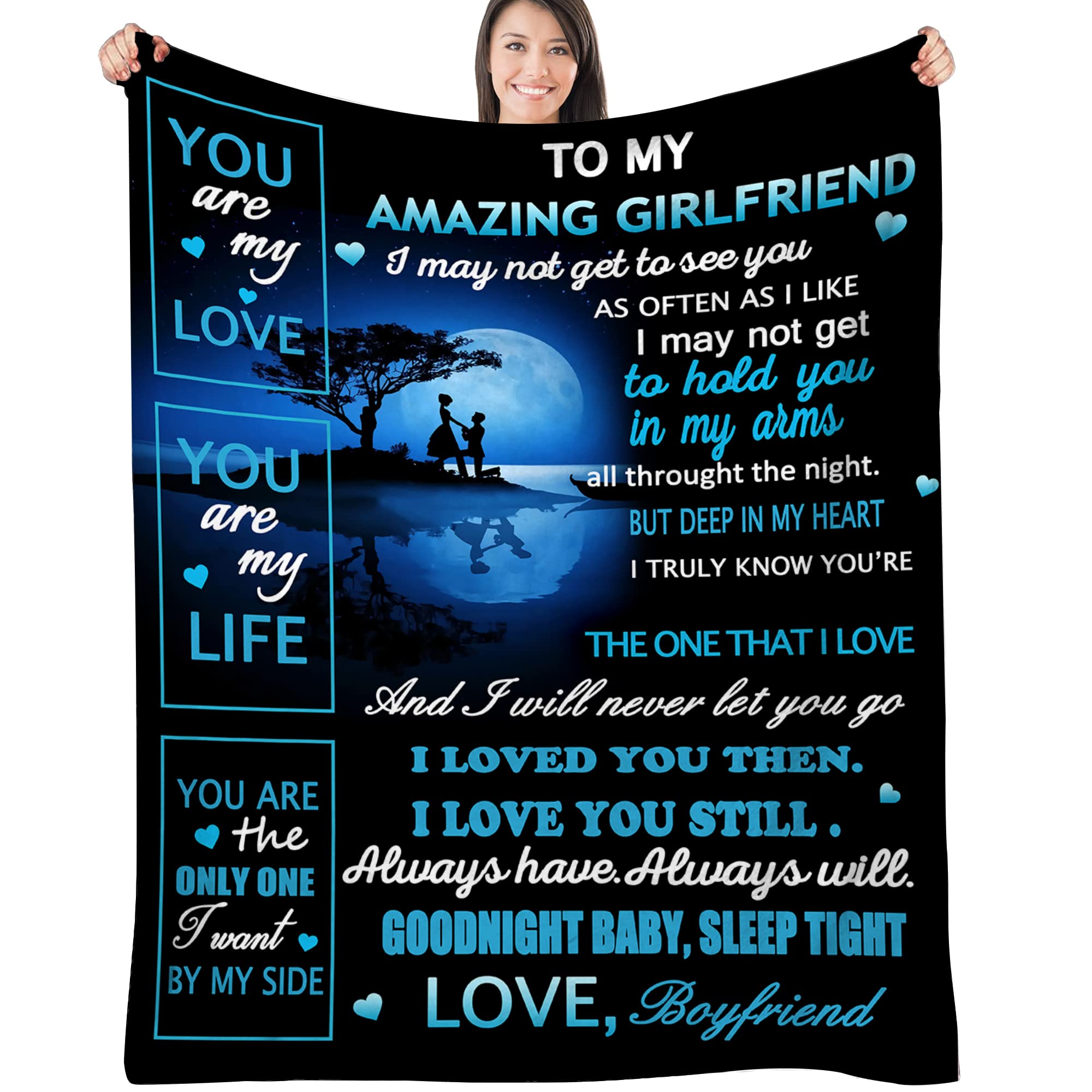 CRUTEIVB Girlfriend Blanket Valentines Day Blanket Anniversary