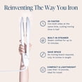 thumbnail image 3 of Nori Press Travel Steam Iron - Handheld Iron With Optional Steam Feature - No Ironing Board Required - Easy to Use w/ 6 Fabric Settings - Removes Wrinkles - Mothers Day Gifts for Mom - White, 3 of 7
