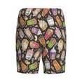 thumbnail image 4 of Yiaed Milk Tea for Men's Soft Sleep Pajama Short Lounging Pajama Shorts-Small, 4 of 8
