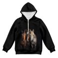 thumbnail image 4 of Pzuqiu Horse Print Boy's Hooded Sweatshirts 14-15 Lightness Comfortable Children's Long Sleeve Sweatshirt Practical Warm Fall Outfits Fashion Clothing Soft for Boys Teens Youth, 4 of 6