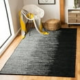 thumbnail image 5 of SAFAVIEH Vintage Leather Jarred Diamond Striped Area Rug, Light Grey/Black, 4' x 4' Round, 5 of 5