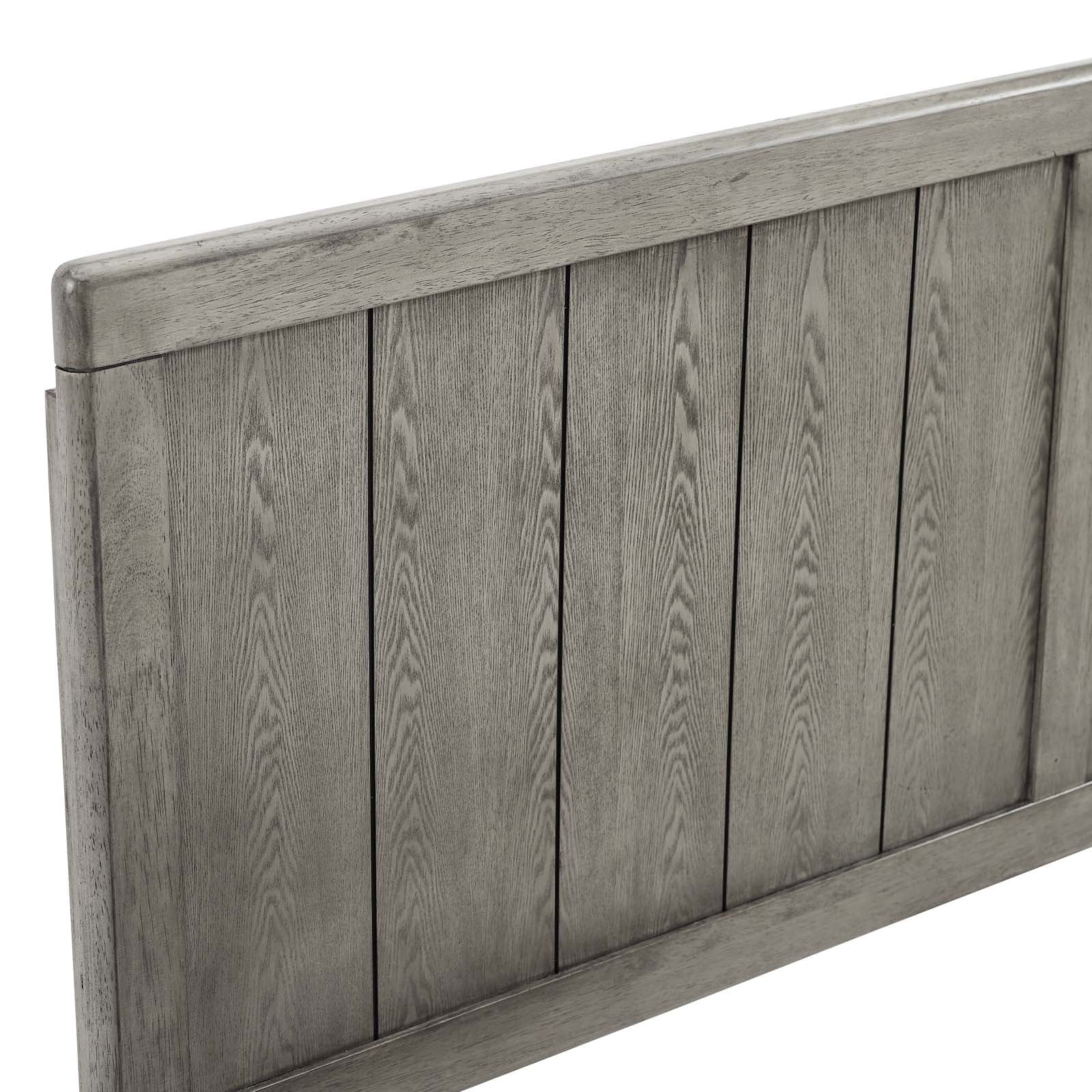 Modway Robbie King Modern Rubberwood and MDF Headboard in Gray