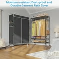 thumbnail image 6 of VIPEK R3C Plus Garment Rack with Cover Rolling Clothes Rack with Locking Wheels, Black Closet Rack with Black Cover, 6 of 9