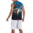 thumbnail image 2 of Naloa Ocean Coral Turtle Basketball Jersey Reversible Men's Mesh Athletic Sports Shirts Training Practice S-4XLX-Large, 2 of 6