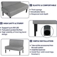 thumbnail image 4 of LAZZO 43" Mini Armless Loveseat, Linen Upholstered Small Couch with USB Charging Port for Small Living Spaces, Gray, 4 of 8