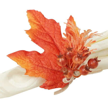 

Fall Pumpkin Napkin Ring Holder Thanksgiving Napkin Rings for Dinning Table Setting Weddings Dinner Parties Family Gatherings