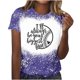 thumbnail image 1 of Camisas de Mujer Casual Impreso Cuello Redondo Manga Corta Superior, Blusa de Moda para Uso Diario Y de Fiesta, 1 of 4