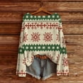 thumbnail image 4 of Sakmal Plus Size Sweaters Women Cotton Christmas Ugly Snowflakes Print Knit Crew Neck Womens Sweater L, 4 of 6
