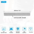 thumbnail image 2 of Uxcell 5/16"-24 UNC 304 Stainless Steel Fully Threaded Rod, 2Pcs 7.9" Length Long Threaded Screw Right Hand Threads All Threaded Rod Studs for Anchoring Bolt, Clamps, Hangers and U-Bolts, 2 of 7