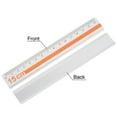 thumbnail image 3 of Uxcell Straight Ruler 15cm Metric Aluminum Corrugated Edge Measuring Tool, Orange, 3 of 5