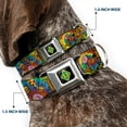 thumbnail image 2 of Scooby Doo Pet Collar, Dog Collar Metal Seatbelt Buckle, Scooby Doo and Shaggy Poses Munchies Tie Dye Multi Color, 13 to 17 Inches 1.5 Inch Wide, 2 of 8
