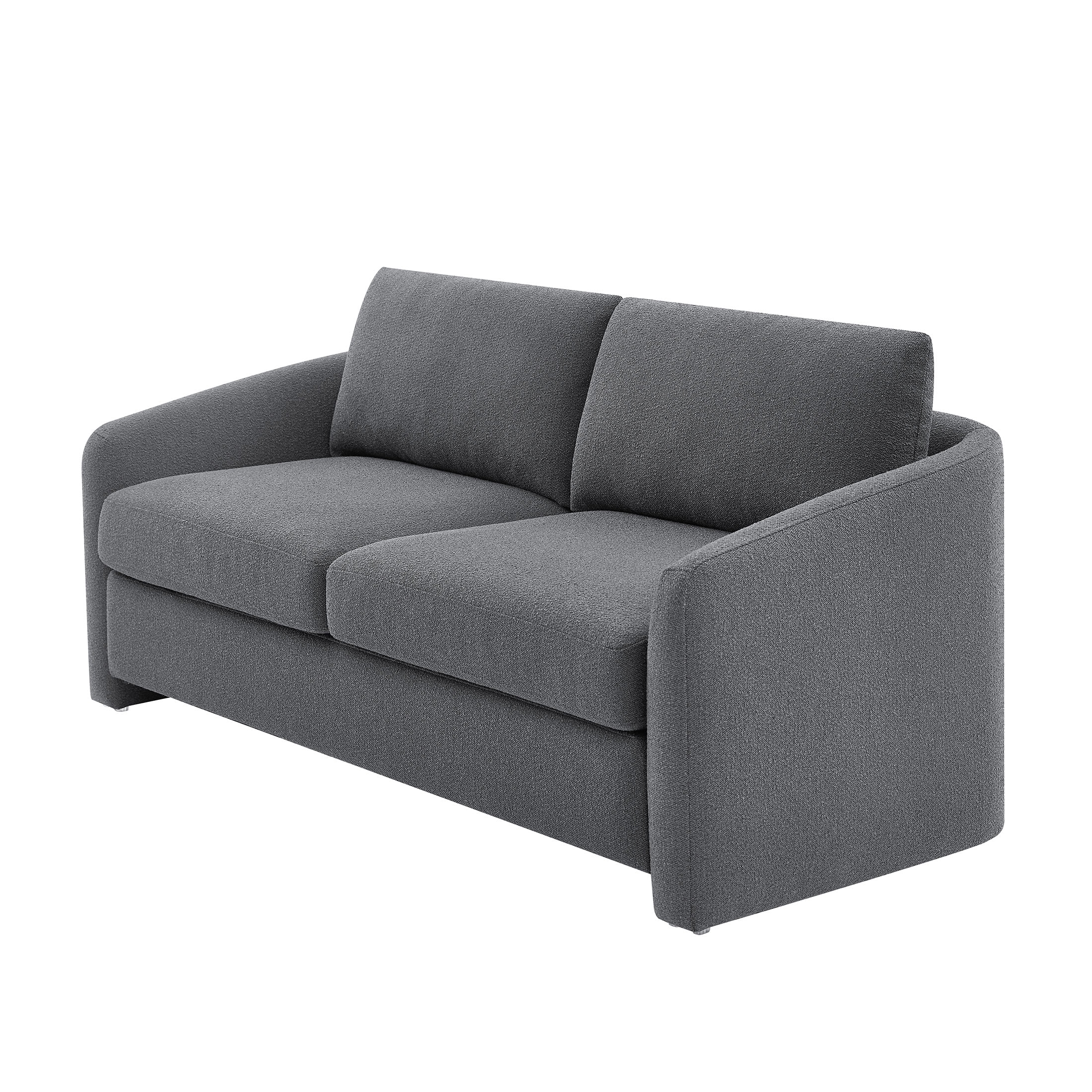 Beautiful Drew 72.2" Sofa by Drew Barrymore for Adults, Charcoal Bouclé