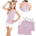 thumbnail image 6 of ZACPNCV 4 Pieces Girls Dance Tank Tops Racerback Camisole Undershirts Spaghetti Strap Camis Dance Clothes Tank Tops for Girls Pink 6-7 Years, 6 of 7