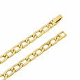 thumbnail image 2 of 9mm 14k Yellow Gold Plated Flat Curb Choker Chain Necklace, 16 inches, 2 of 7