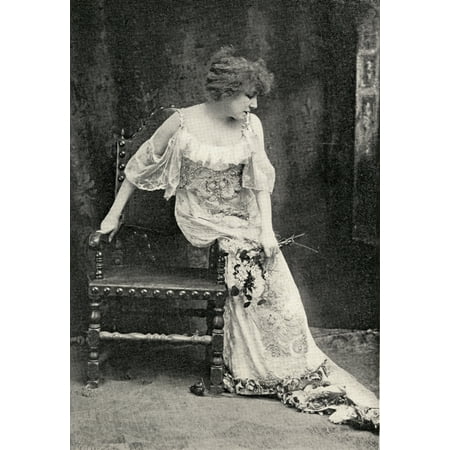 Sarah Bernhardt As Camille Sarah Bernhardt (Henriette Rosine Bernard)1844-1923 French Actress From The Book The International Library Of Famous LiteraturePublished In London 1900 Volume Xviii Rolled