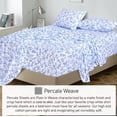thumbnail image 2 of RUVANTI 100% Cotton Sheets – King Size Percale Bedding, Cooling & Breathable Floral Design, Durable with a Crisp, Soft & Comfortable Feel, 16" Deep Pocket, 4-Piece Set, Annual, 2 of 9