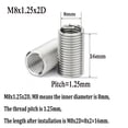 thumbnail image 2 of Insertos de rosca de acero inoxidable M2, M2.5, M3, M4, M5, M8, M10, M12M14, tornillo helicoidal, manga de alambre enrollado, inserto de reparación de rosca helicoidal, 2 of 3