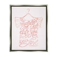 thumbnail image 3 of Stupell Industries Wear Love Fashion Calligraphy Religious Inspirational Quote Graphic Art Luster Gray Floating Framed Canvas Print Wall Art, Design by Kamdon Kreations, 3 of 5