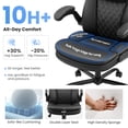 thumbnail image 6 of COOLHUT 400LBS Big and Tall Office Chair, Executive PU Leather Desk Chair Thick Seat Cushion and Neckrest, Support 8 Hours Heavy Duty Design, 8-Years Warranty, Black, 6 of 10
