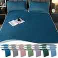 thumbnail image 1 of Oefntac Mattress Topper Natural Emulsion Mattress Topper Layer of Emulsion Foam Breathable Responsive Support Three-Piece Set Sheets Plus Two Pillowcases, 1 of 9